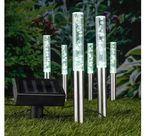 Садові лампи на сонячній батареї — HI Solar, 28,5 см 6 шт. 429157