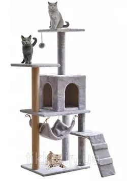 Дряпка Котяче дерево 125cm серое Be-active 013 Дряпка Котяче дерево 125cm серое Be-active 013
